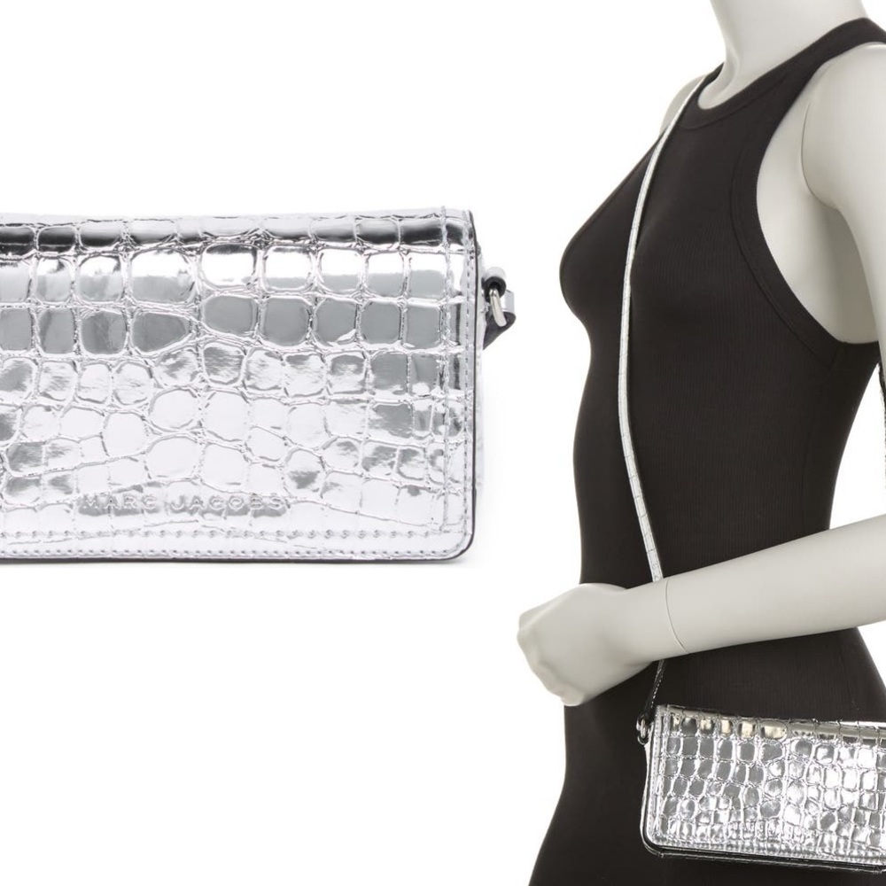 Marc Jacobs Croc Embossed Mini Crossbody